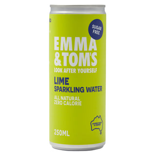Emma & Tom's lime sparkling water