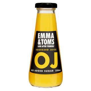 Emma & Tom's straight OJ glass orange juice 250ml